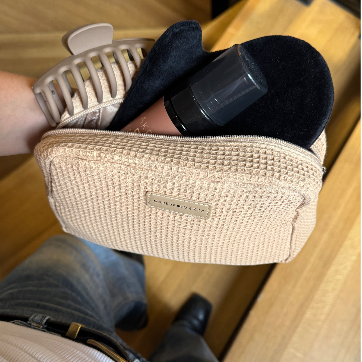 Beige Waffle Bag
