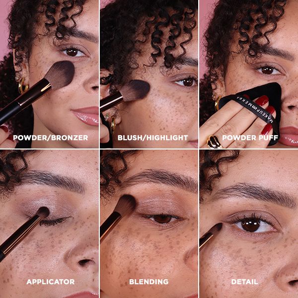 Black Bronze Brush Set & Puff från Makeup Mekka – bild 2