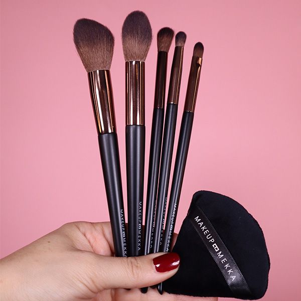 Black Bronze Brush Set & Puff från Makeup Mekka – bild 3